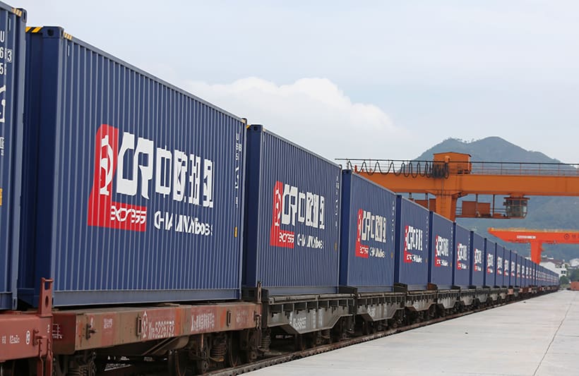 Container trains from China to Poland